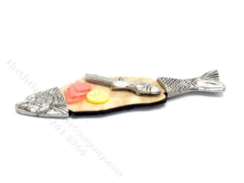 Miniature Salmon Tray for Dollhouses