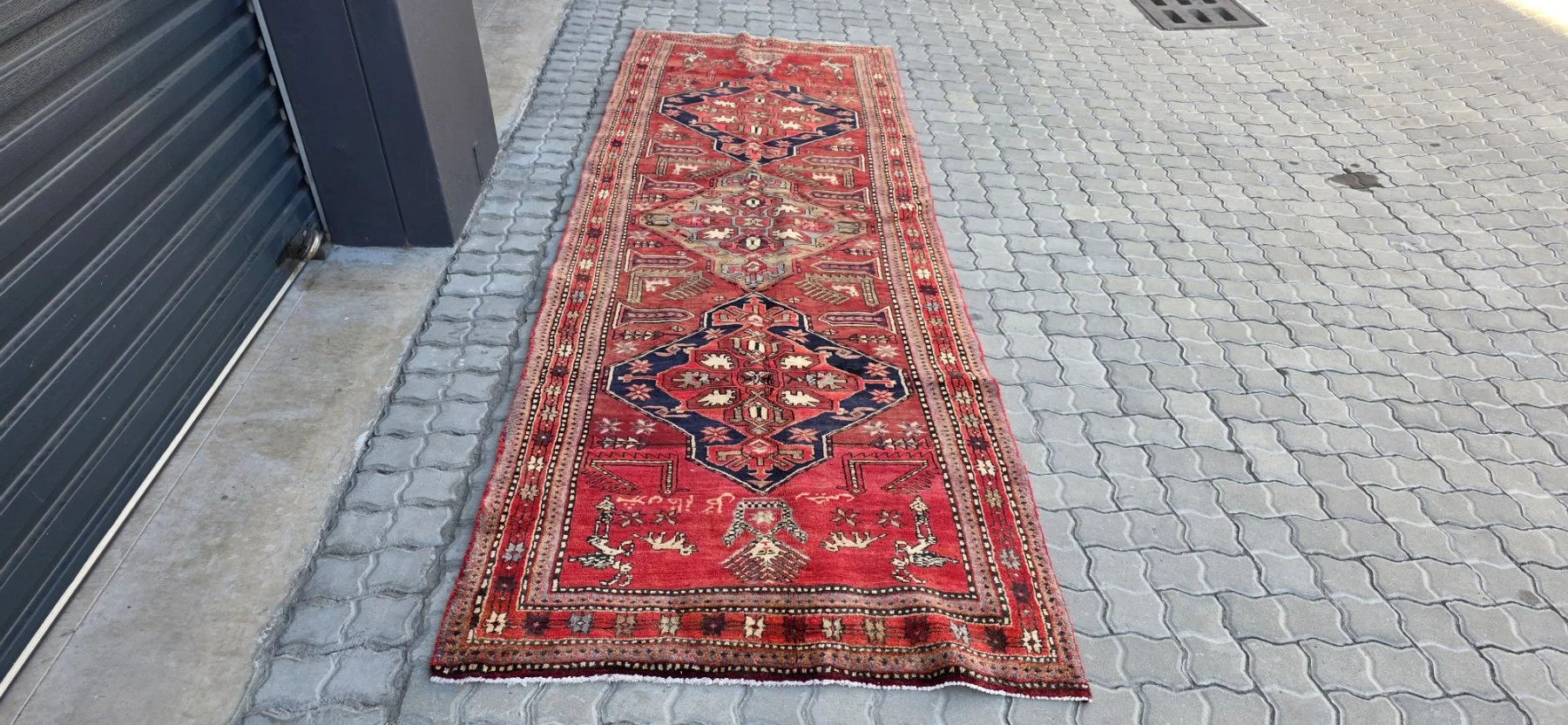 Persian Hamadan Carpet 315cm x 105cm Hand Knotted