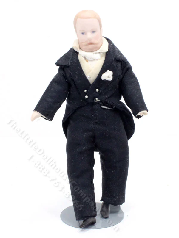 Porcelain Bearded Groom Doll