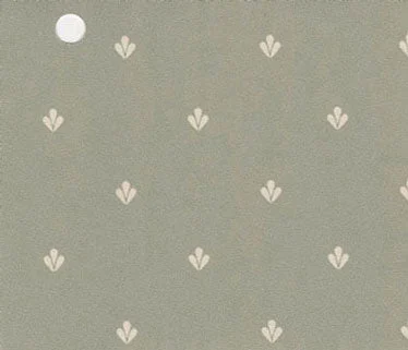 Prepasted Wallpaper, White on Green