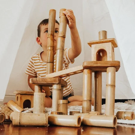 Qtoys Bamboo Building Set