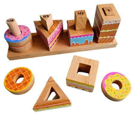 Qtoys Cake Fraction Delight Stacking Toy