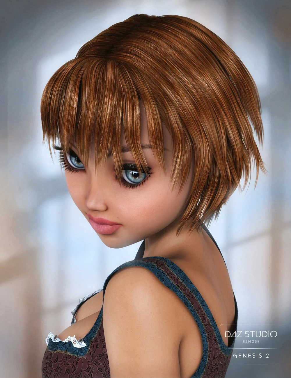 Razor Cut Hair for Genesis 2 Female(s)