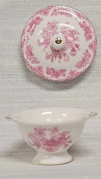 Red and Gold Georgian Tureen by Stokesyware