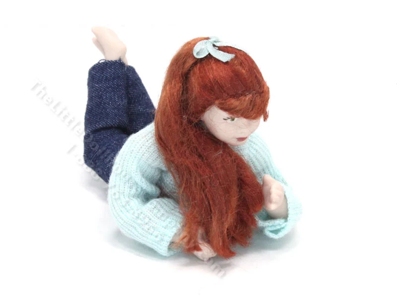 Red Haired Teen Girl Lying on Tummy by Patsy Thomas