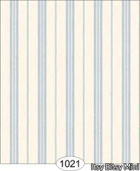Satin Stripe, Blue and Ivory Wallpaper