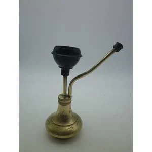 Small Original Indian Brass Opium Pipe. 12cm tall