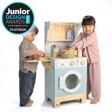 Tenderleaf Pretend Play Large Laundrette with Washing Machine