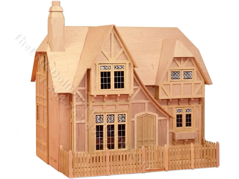 Unfinished Glencroft Dollhouse, Assembled, Floor Model