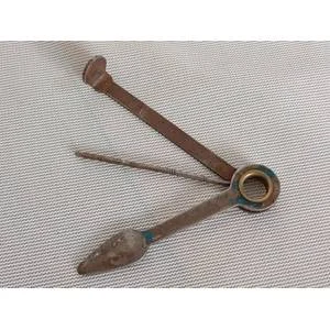 Vintage 3-in-1 Tobacco pipe tool, often referred to as a "Czech tool"