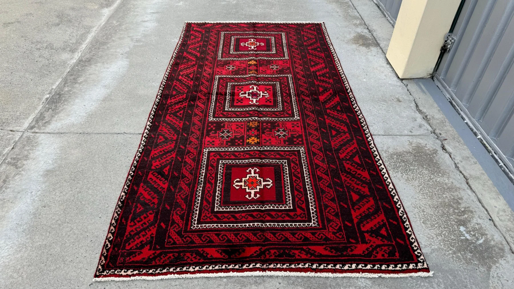 Vintage Persian Kurdi Carpet 268cm x 134cm Hand Knotted