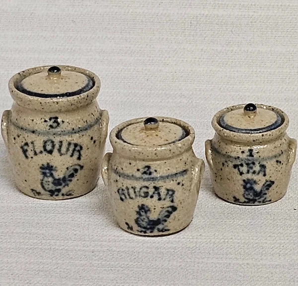 Vintage Rooster Canister Set by Jane Graber