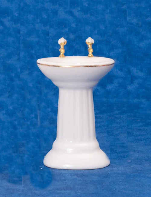 White Sink - Gold Trim
