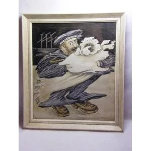 WW1 Advertisement for Jones Shag Tobacco "Holding the baby" Artwork